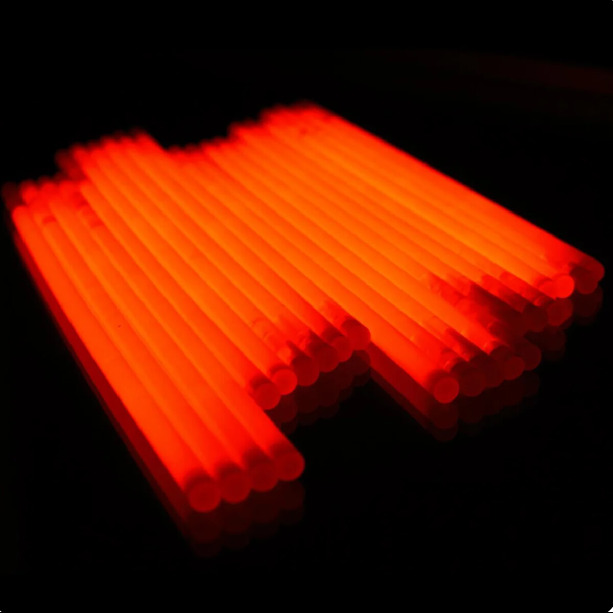 Knicklichter 100er Pack -mit 100 Verbindern, Orange