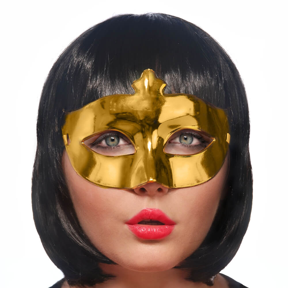 Karnevalsmaske, 24 cm, gold