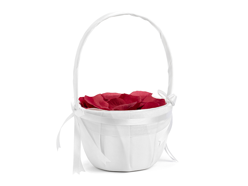 Korb für Rosenblätter, weiß