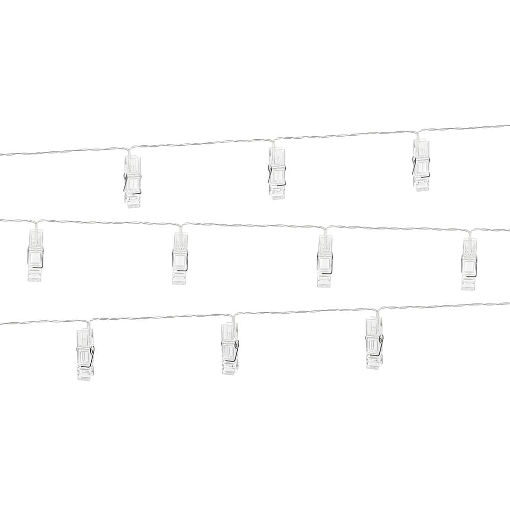 LED-Klammerleuchten, klar, auf klarem Kabel, 1,4 m