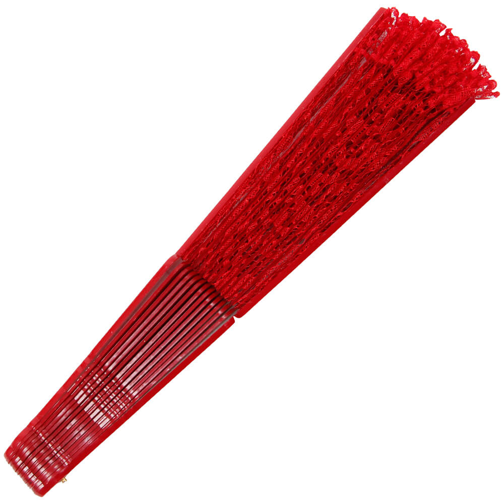 Windfächer rot transparent Länge ca. 23 cm, Spannweite ca. 43