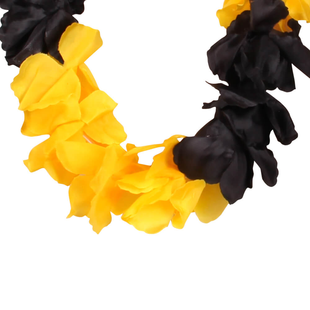 Blumenkette MAXI schwarz gelb Länge: ca. 100 cm