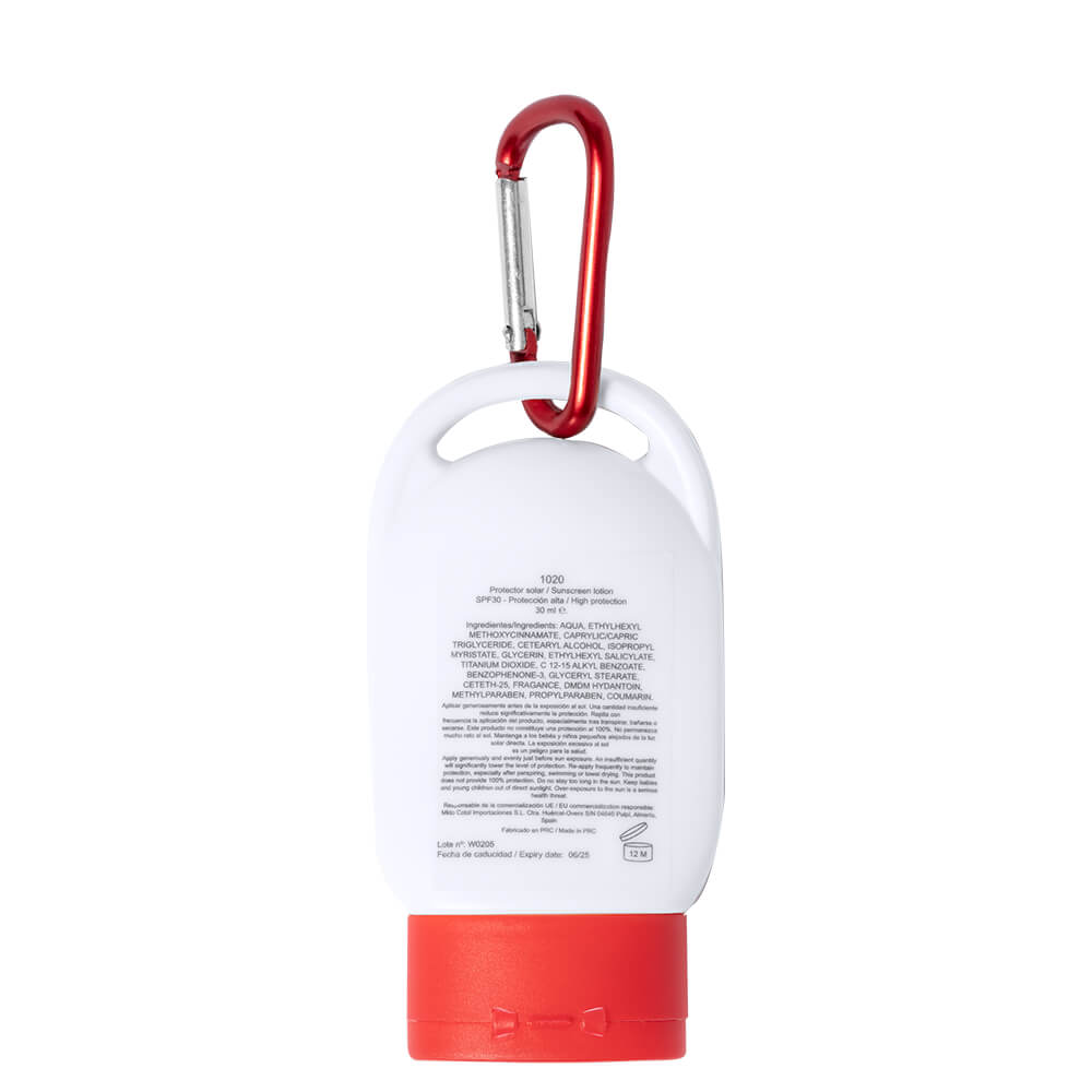 Sonnencreme 30ml mit ihrem Aufdruck