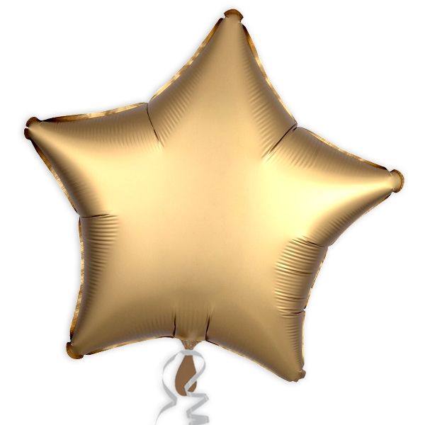 Folienballon Stern gold satin Ø 45 cm