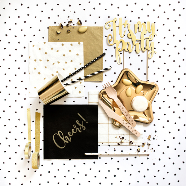 Servietten Goldmetallic, 33x33 cm, 20 stk.