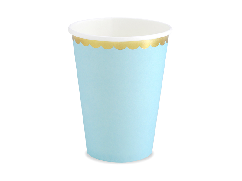 Becher hellblau 220ml, 6 Stk.