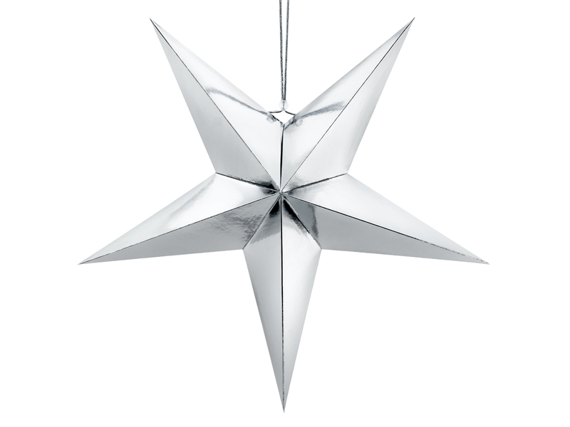 Papierstern, 70cm, silber