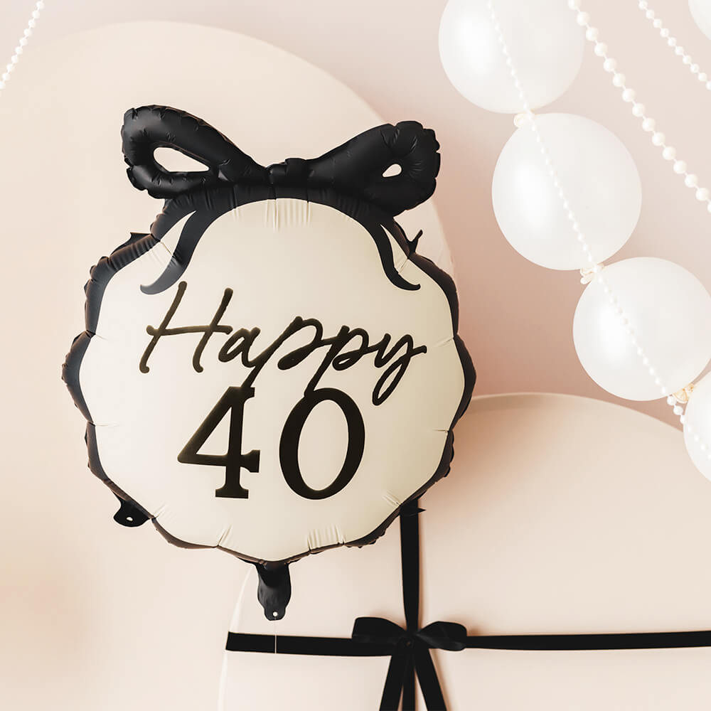 Folienballon Happy 40, 45 cm