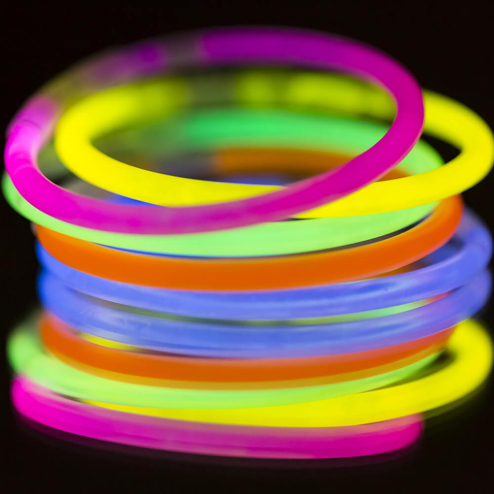 Knicklichter 100er Pack -mit 100 Verbindern, Farbmix