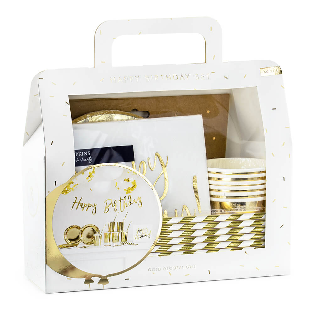Party-Dekorationsset - Geburtstag Gold