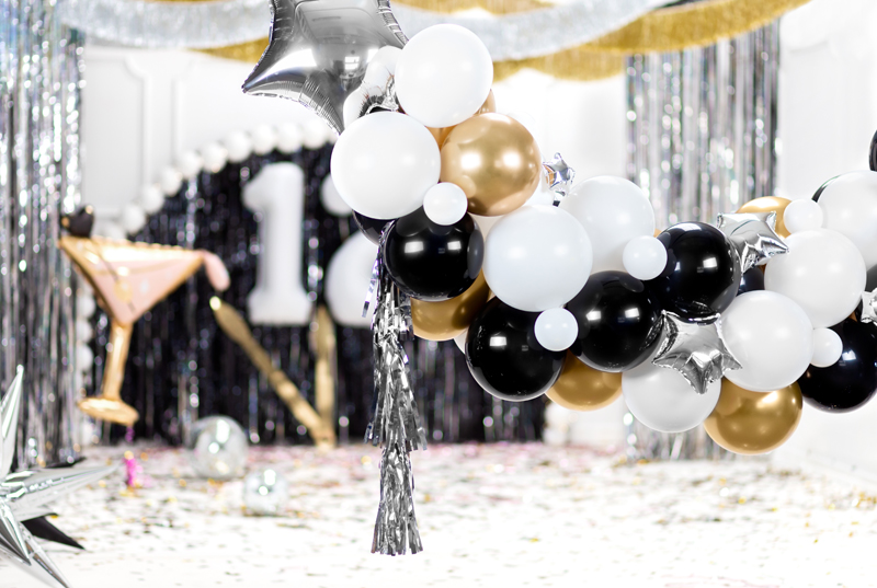 Ballongirlande Sternen Mix, 167x135 cm