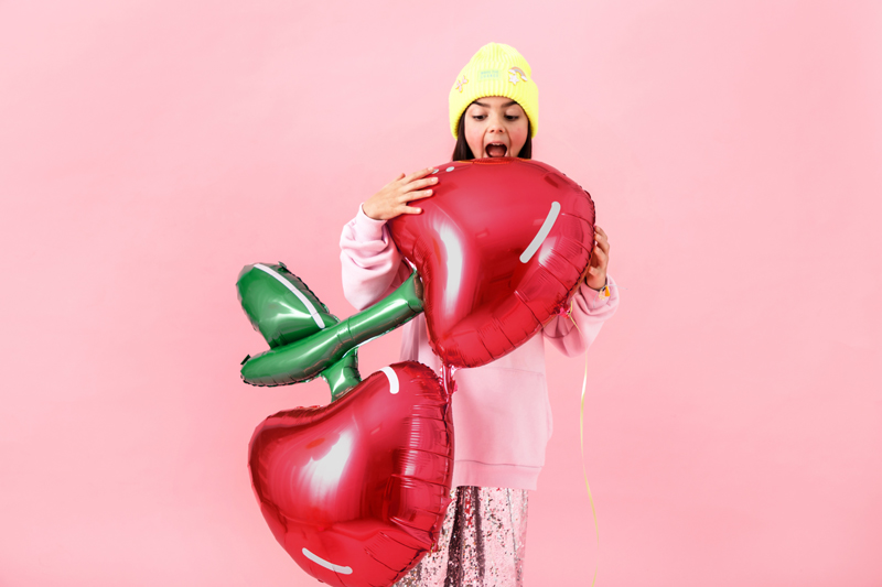 Folienballon Kirsche Rot, 88cm