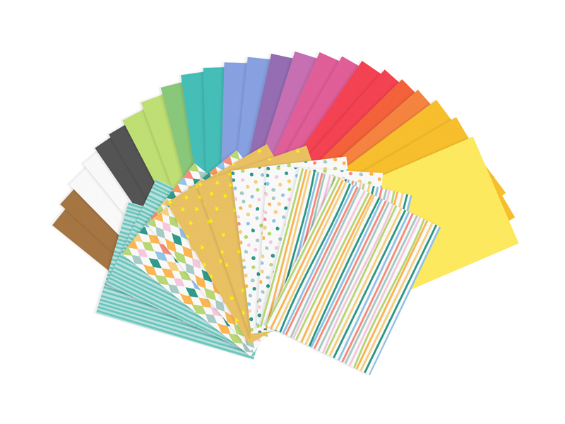 Buntpapier-Set A4 Mix 34 Blatt