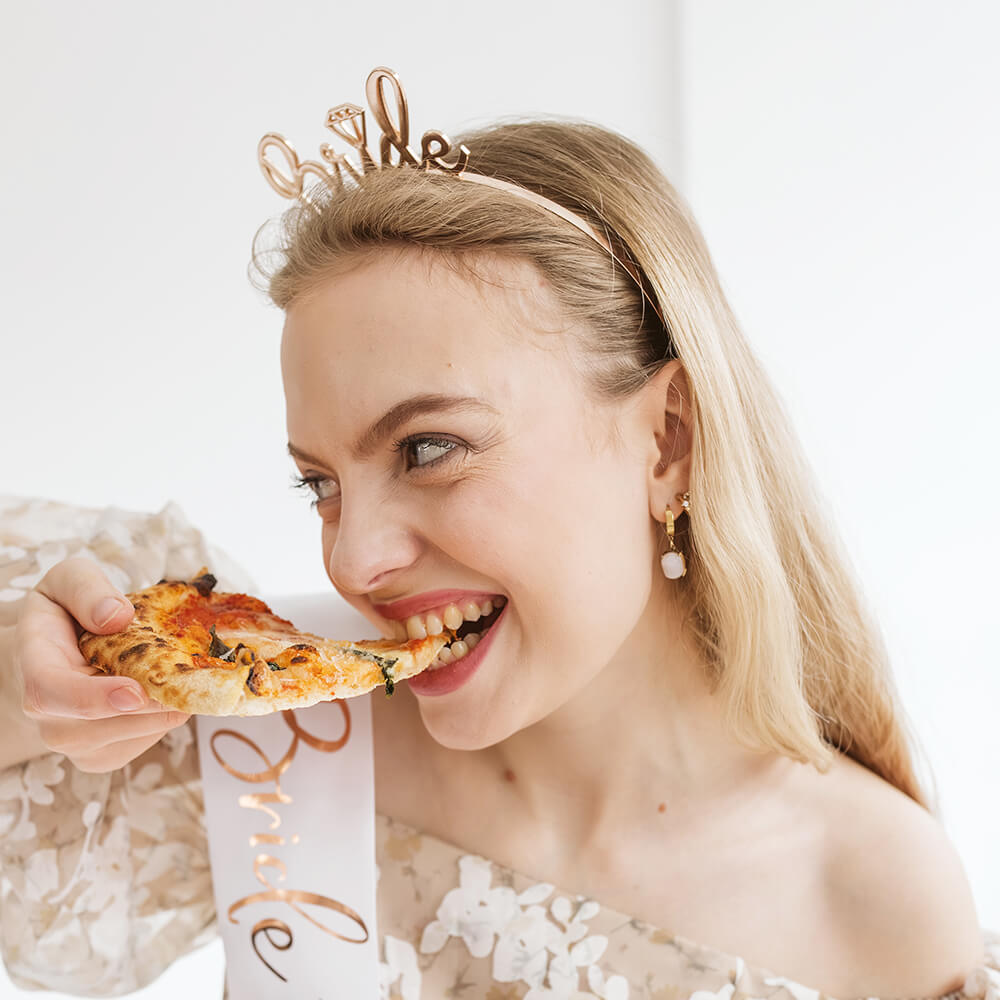 Haarreifen aus Metall, Bride, roségold