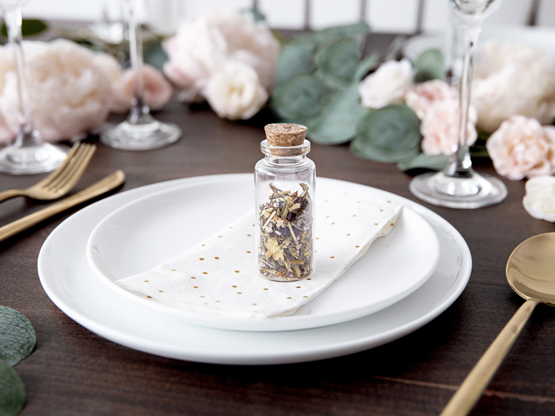 Glasflaschen mit Korken, 7,5 cm - 12er Set