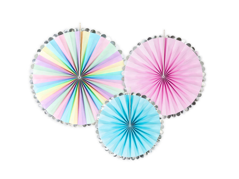 Fächer - Einhorn-Mix, 20 - 30 cm, 3er Set