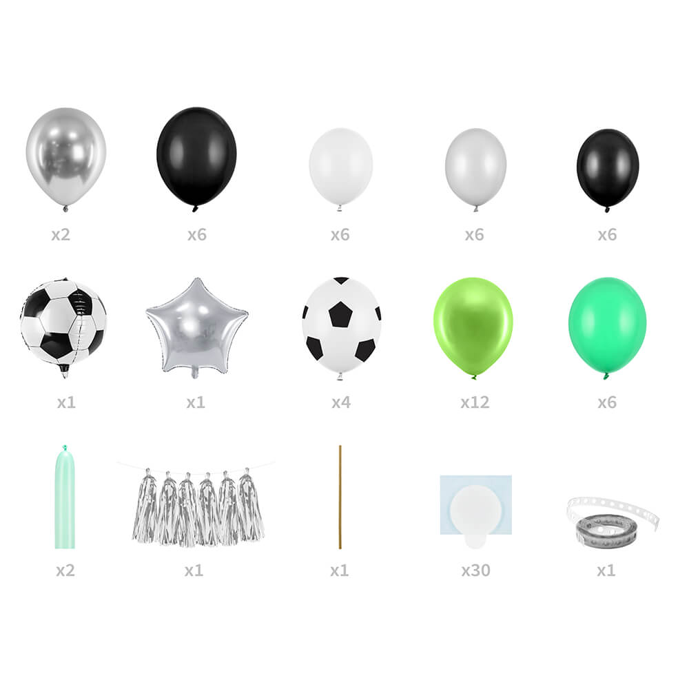 Ballongirlande - Fußball, Mix, 150x136cm