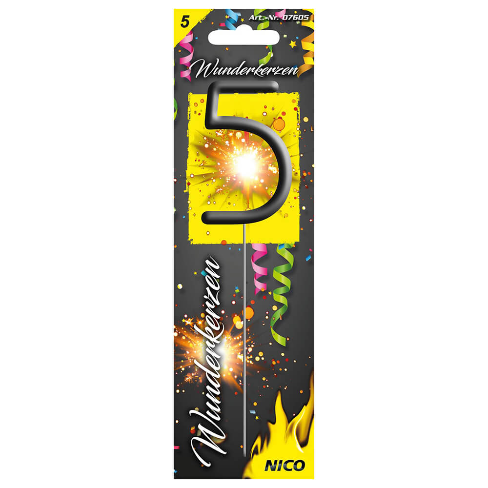 Wunderkerze Zahl 5