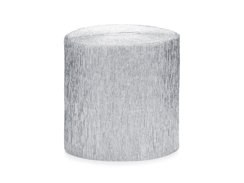 Kreppschlange Silber 5cm / 10m, 4 Stk