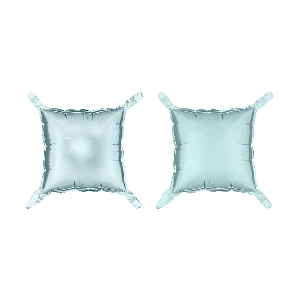Folienballon Vorhang - 35 x 35 cm - doppelseitig Nebelblau 4 Stk.