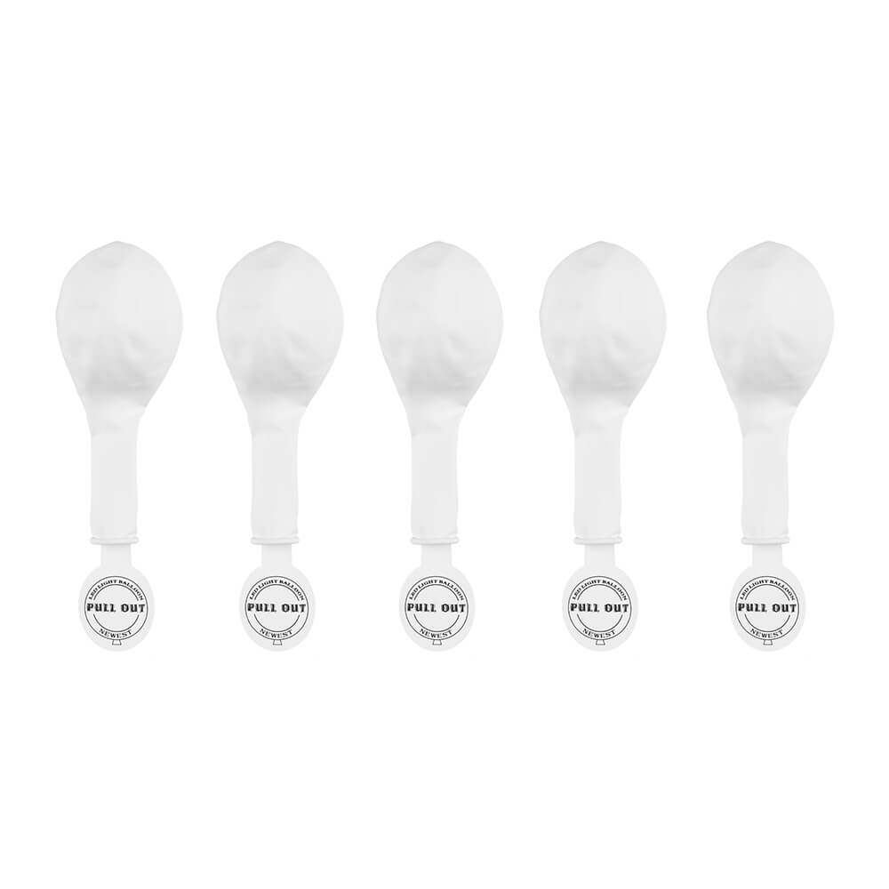 LED-Luftballons Weiß, 5er Set