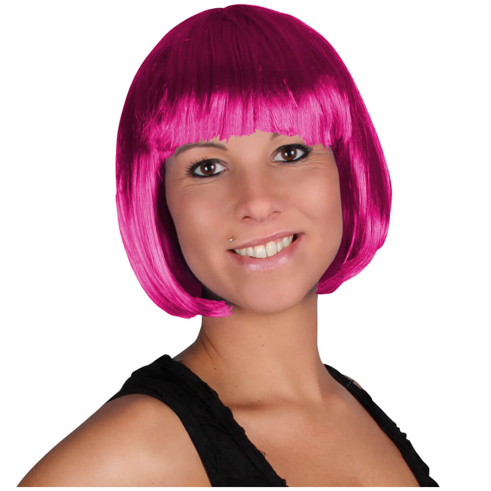 Perücke Kurzhaar Bob Pink