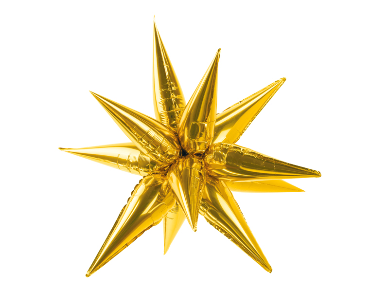 Folienballon Gold Star 3D, 95cm