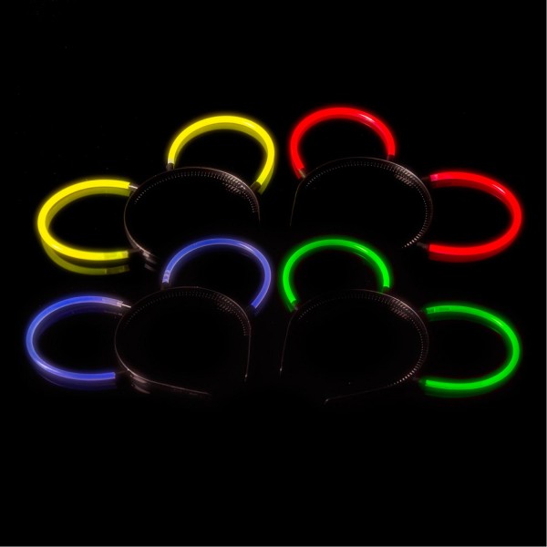 Knicklicht Haarreifen 4-Farb-Mix - 20er Pack