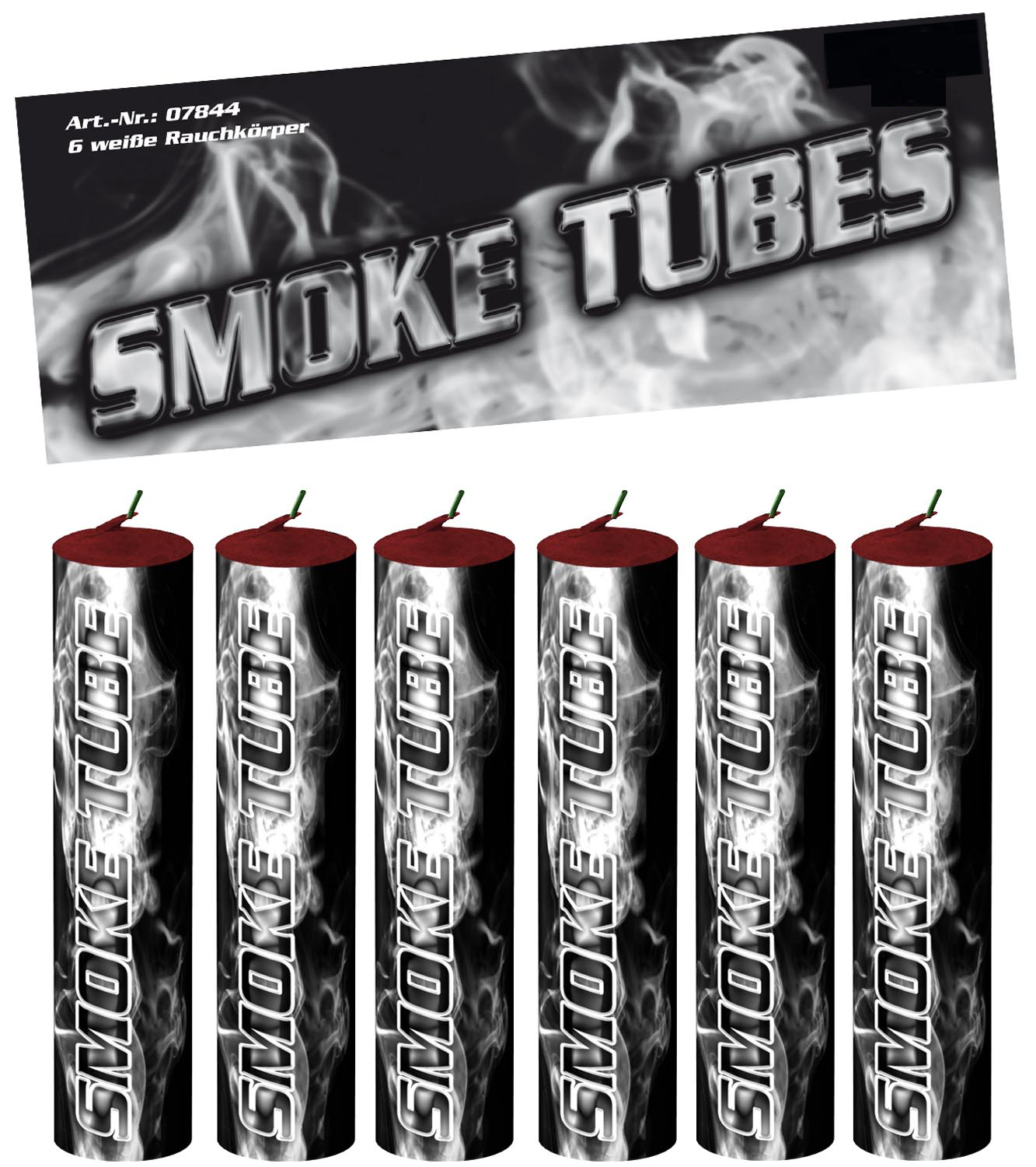Smoke Tubes/ Rauchfackeln 6er Beutel Weiß