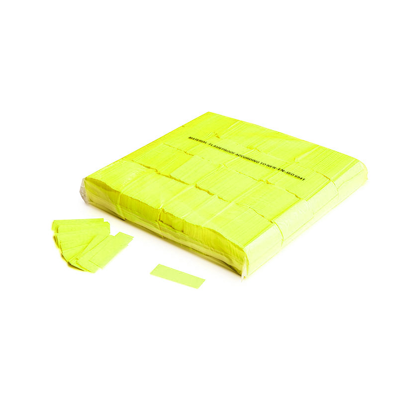 Slowfall Konfetti Rechteckig 55x17 mm - Papier Neon Uv Gelb