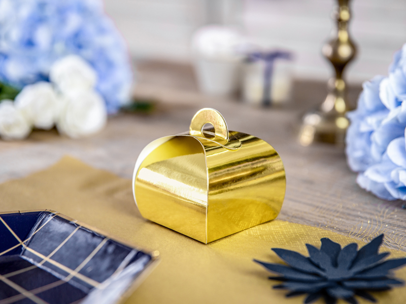 Schachtel Gold, 6x6x5,5 cm - 10 Stück