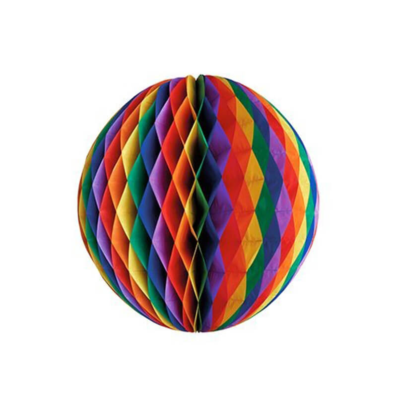 Wabenball, Bunt, 30 cm, 10 Stk - schwer entflammbar