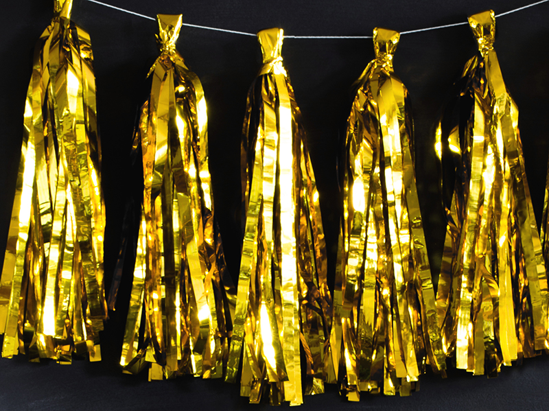 Fransengirlande Gold, 2m