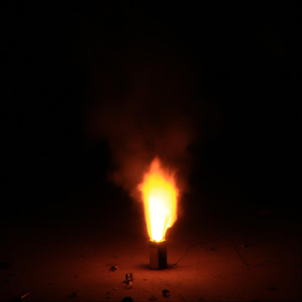 Flammenfeuer gelb, 50s, 0,7m - 5er Schachtel