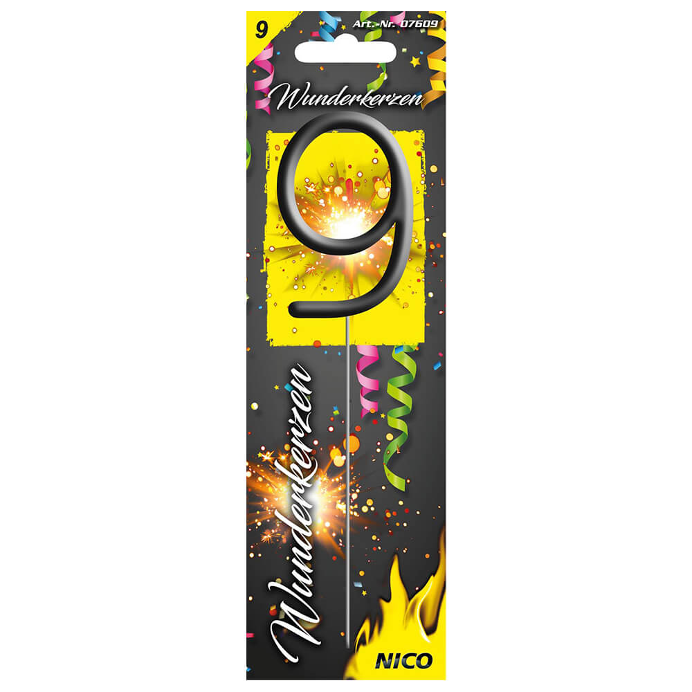 Wunderkerze Zahl 9