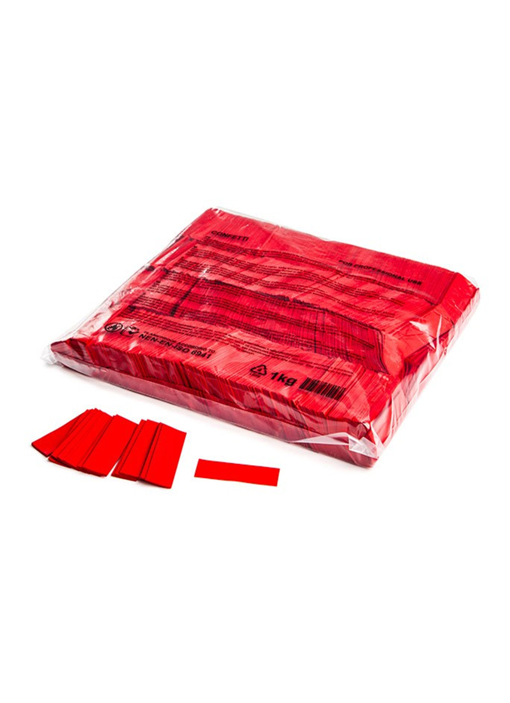 Slowfall Konfetti Rechteckig 55x17 mm - Papier Rot - 1 Kg