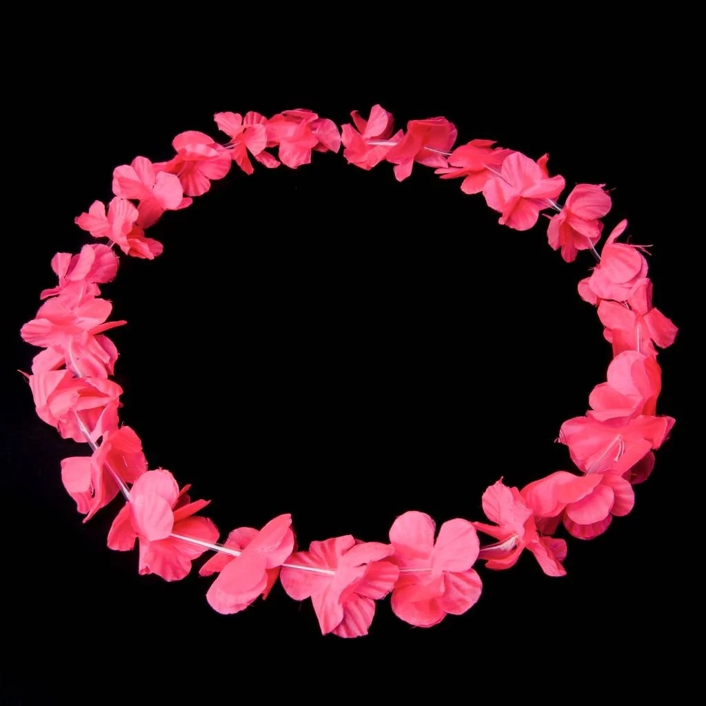 Neon Hawaiikette / Blumenkette Pink