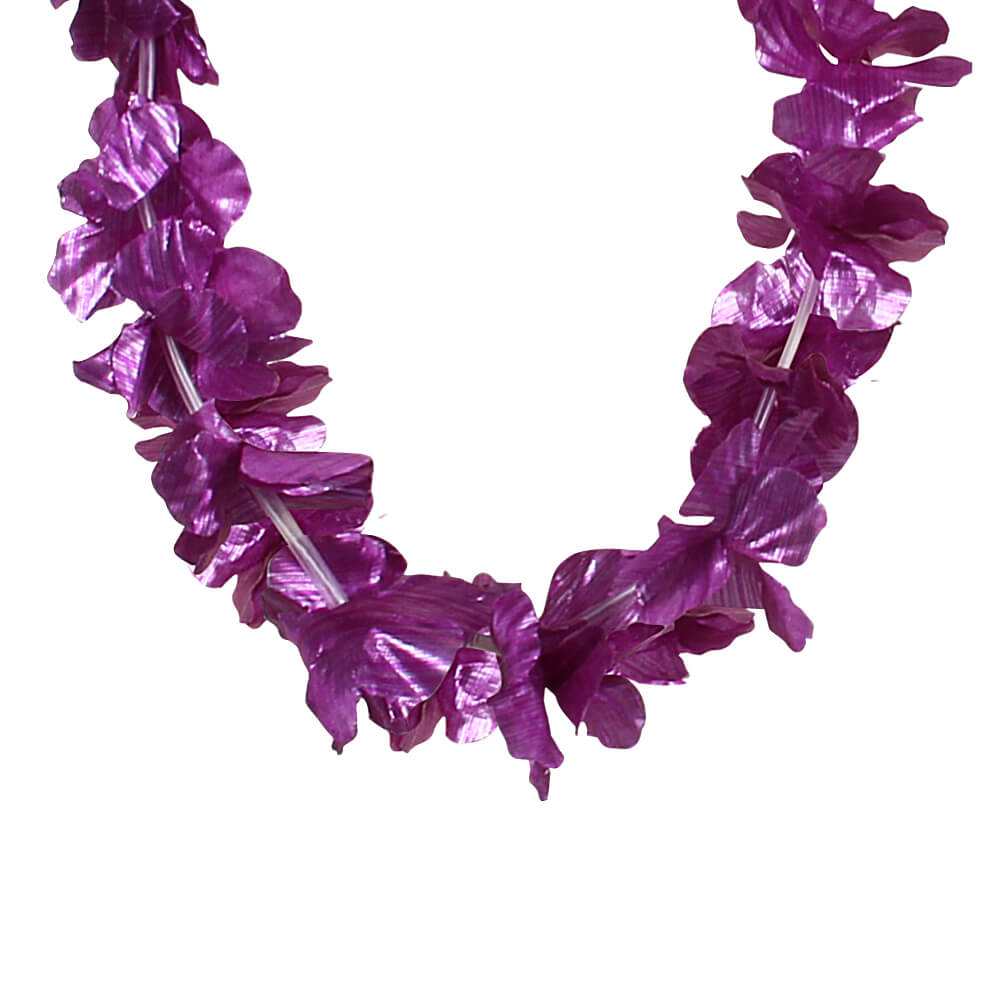 Blumenkette glänzend lila Länge: ca. 100 cm