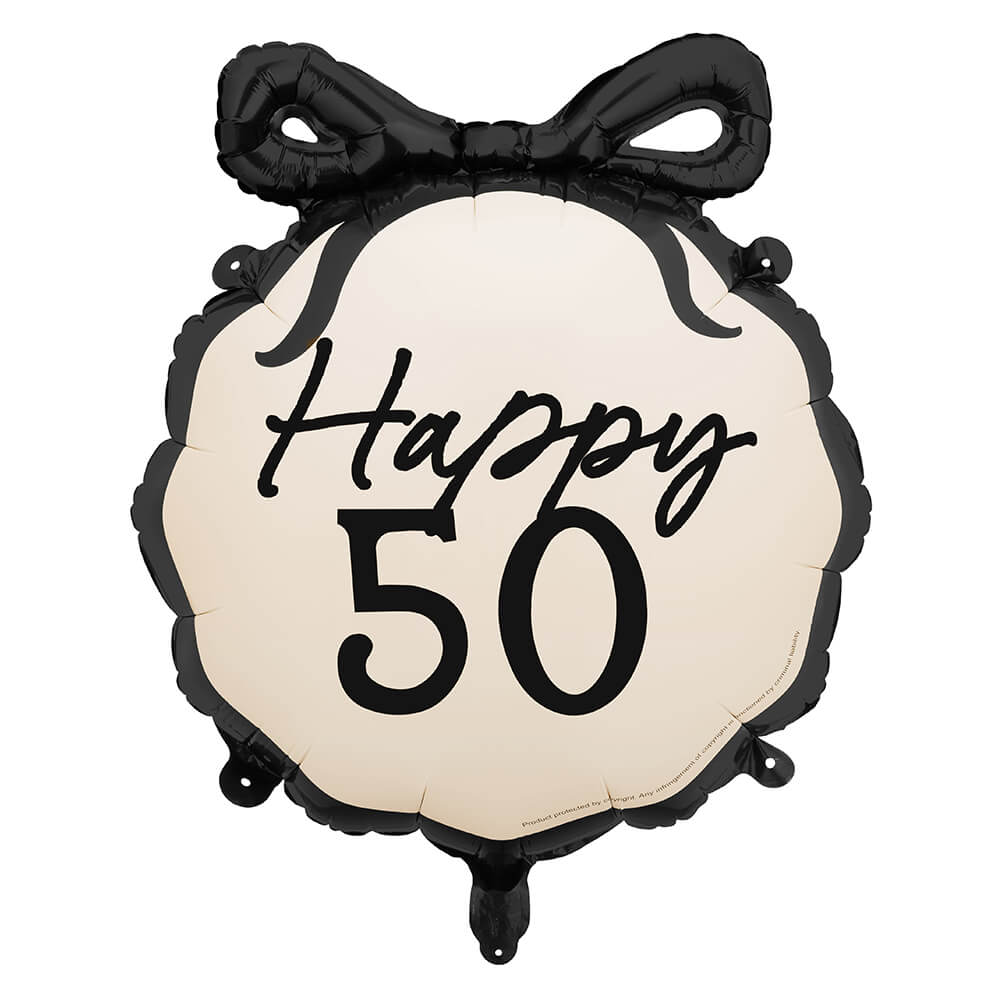Folienballon Happy 50, 45 cm