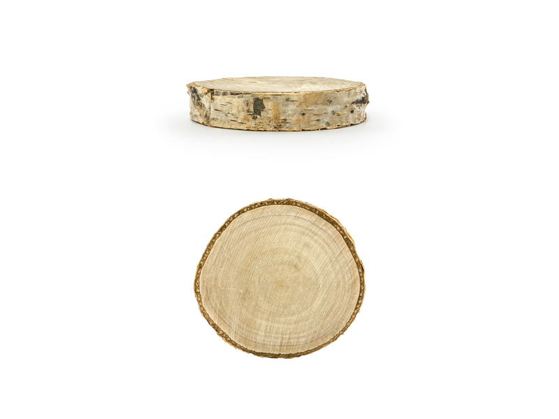 Tischkarten aus Holz, ⌀ 4,5-6,5 cm - 20 Stk