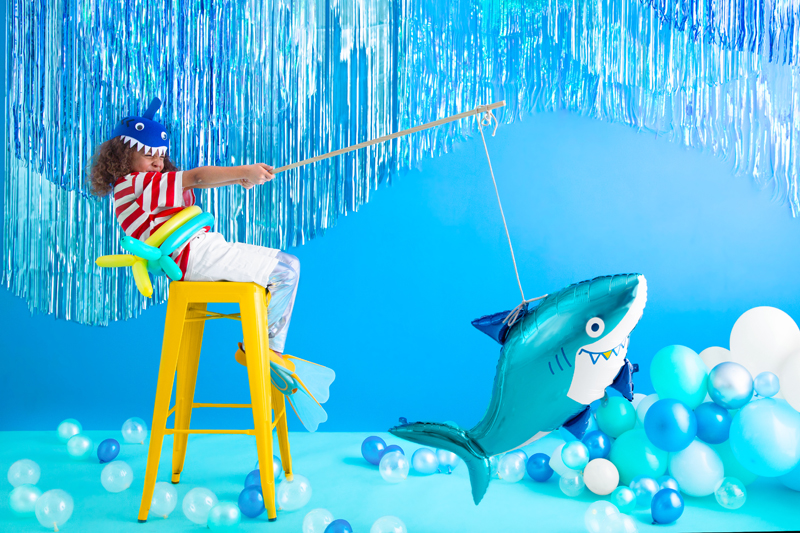 Partyvorhang blau, 90x250cm