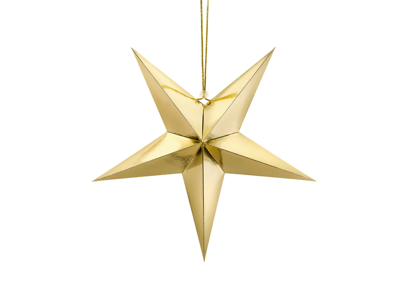 Papierstern, 45cm, gold