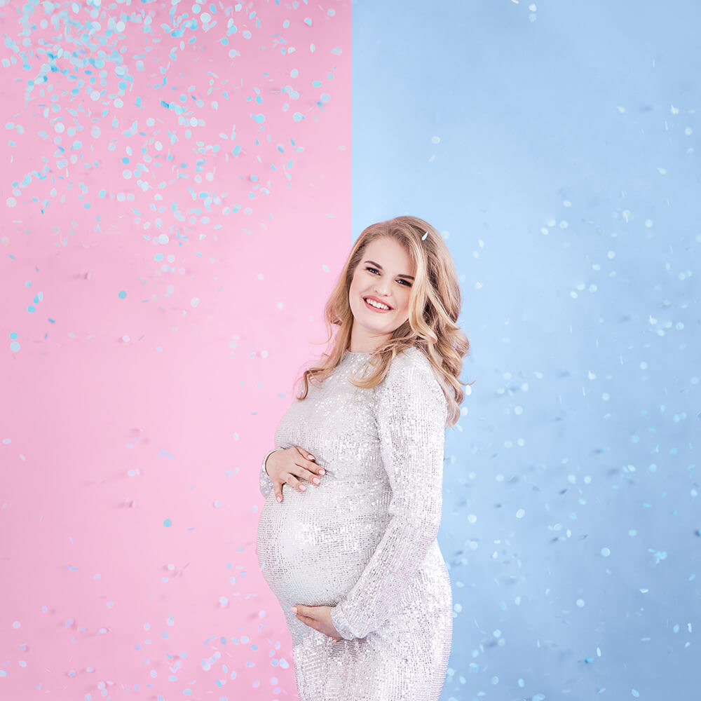 Party Popper Gender Reveal Blau Konfetti Boy, 60cm
