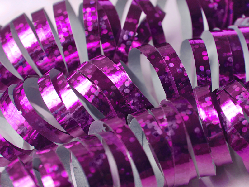 Luftschlange Holographisch Pink, 3.8m