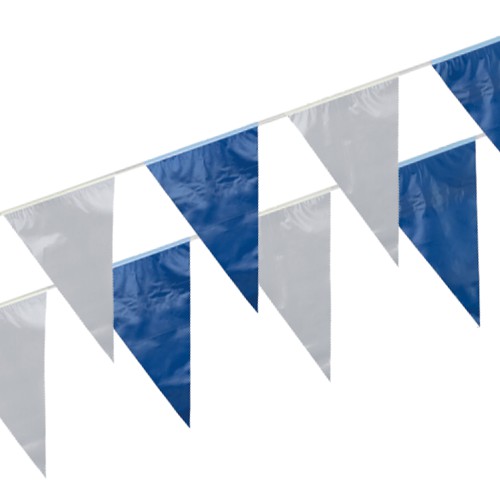 Wimpelkette 10 m - Blau/Weiß - 5 Stk