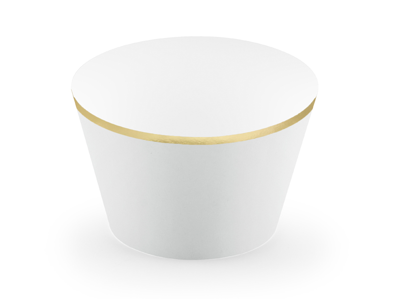 Cupcake-Wraps Mix, weiß / hellrosa 6 Stk