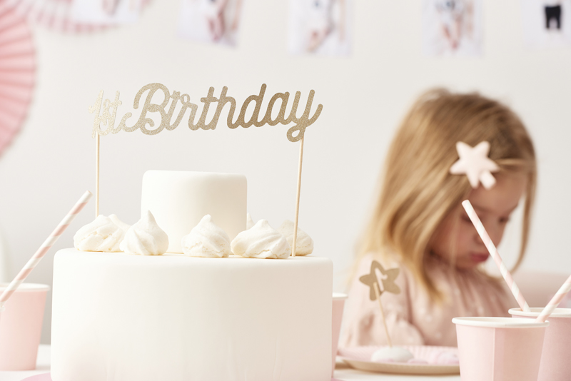 Tortenaufsatz 1. Birthday Gold, 21 cm