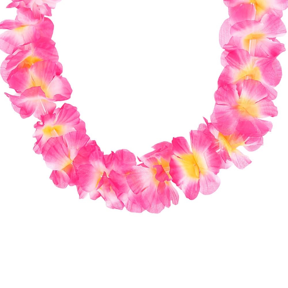 Blumenkette classic rosa-weiß gelb, Farbverlauf, Länge: ca. 100 cm