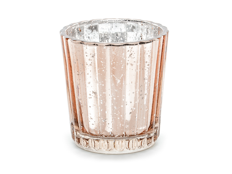 Kerzenhalter Roségold, 6 cm - 4 Set