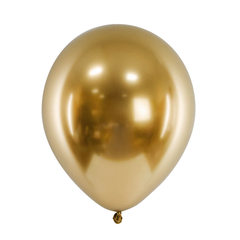 Glossy Balloons Glänzend Gold 30cm, 10 Stk.